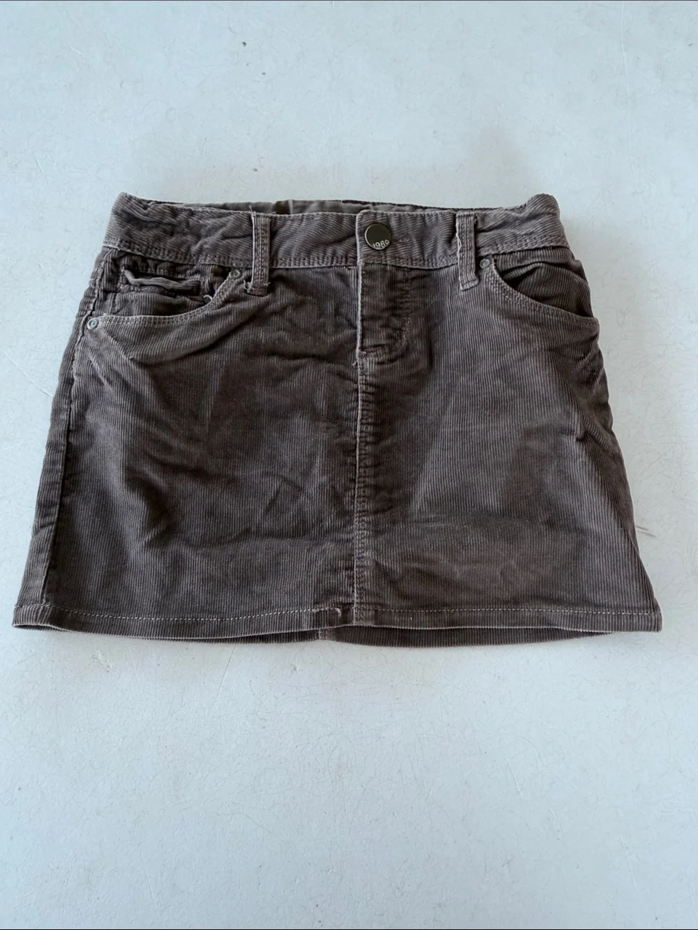 NWT GAPKIDS Corduroy Mini Skirt in Brown with Adjustable Waist